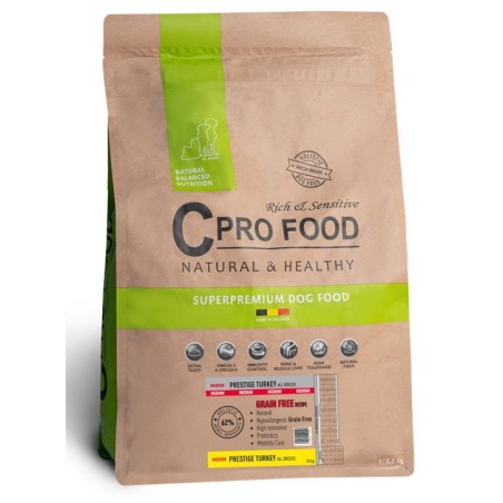 Medium Prestige Turkey All Breeds Grain Free Dog 2,5kg CPRO FOOD