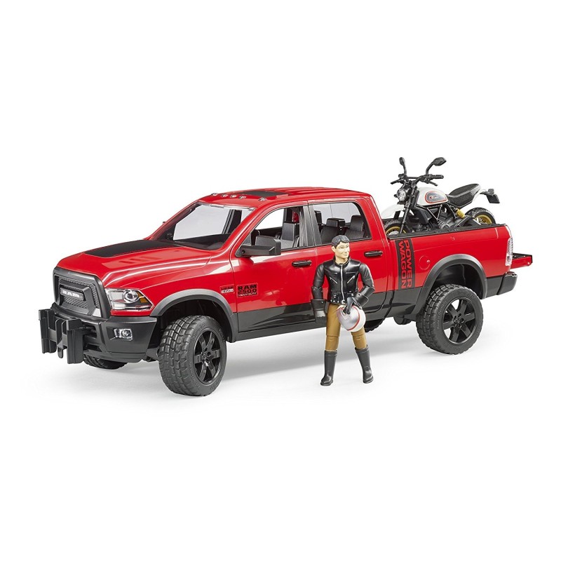 Jeep RAM 2500 Power Wagon avec moto Ducati et figurine