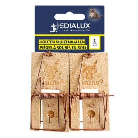 Piège à souris en bois - 2 pièces