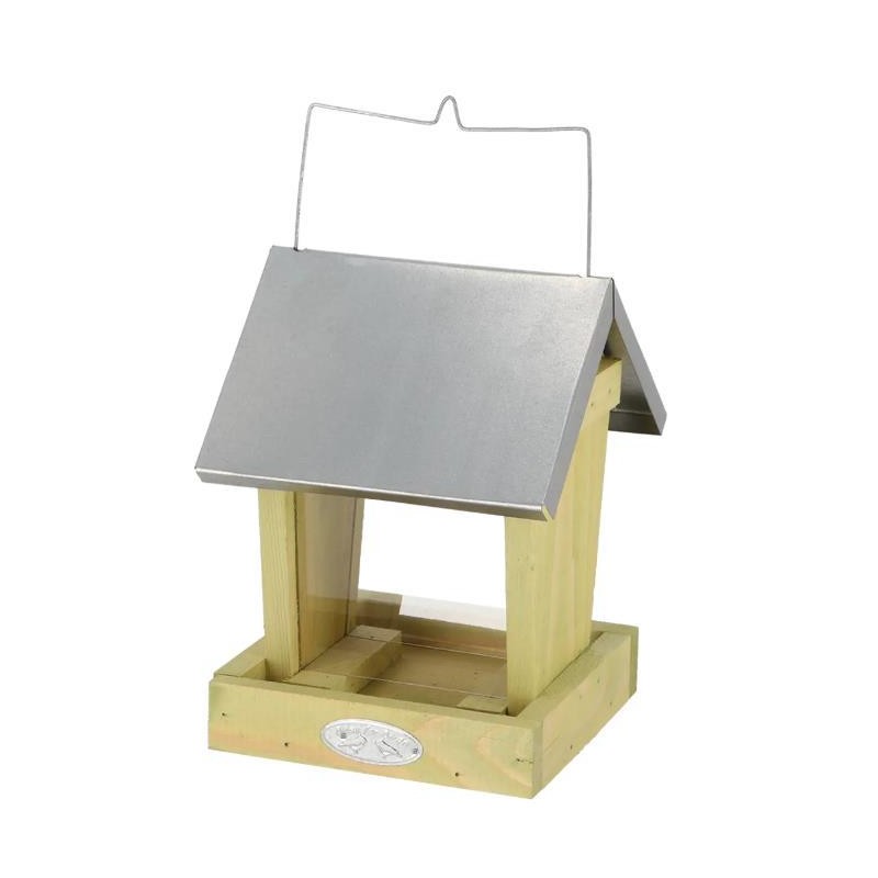Mangeoire oiseaux silo bois