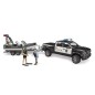 Pick-Up RAM 2500 police avec remorque, bateau,policier et plongeur