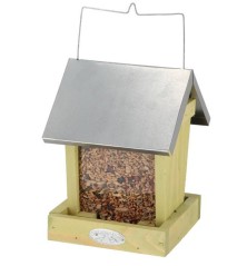 Mangeoire oiseaux silo bois