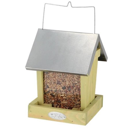 Mangeoire oiseaux silo bois