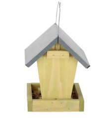 Mangeoire oiseaux silo bois