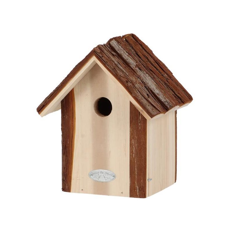 Nichoir mésange bleue toît écorce
