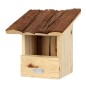 Nichoir rouge gorge toît écorce