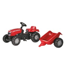 Tracteur RollyKid Massey Ferguson avec remorque