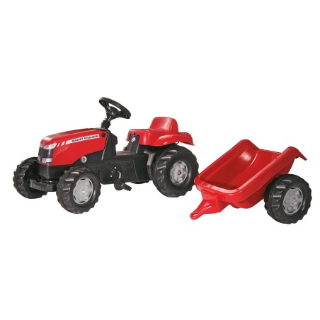 Tracteur RollyKid Massey Ferguson avec remorque