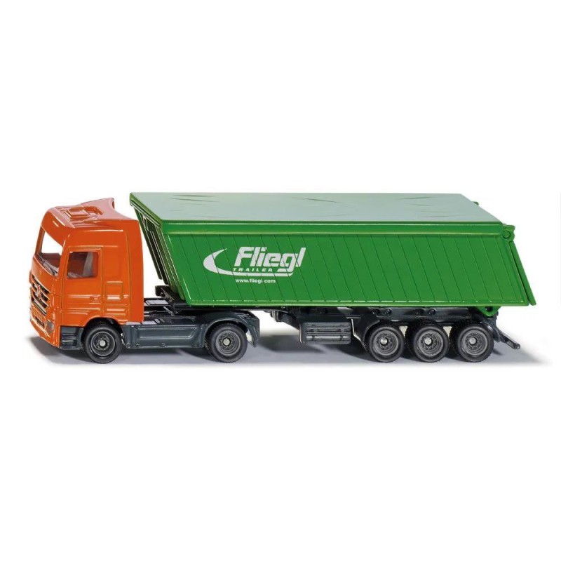 Camion avec benne basculante et toit