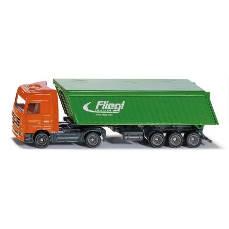 Camion avec benne basculante et toit