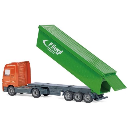 Camion avec benne basculante et toit