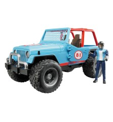 Jeep Cross Country racer bleue avec conducteur
