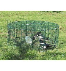 Piège à pie ronde sous forme de cage métallique