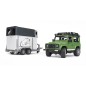Land Rover Defender, remorque à chevaux + 1 cheval