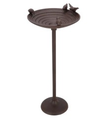Bain d'oiseaux en fonte sur pied