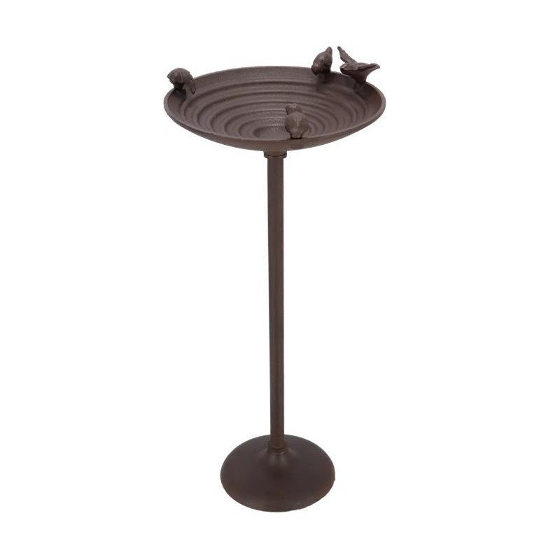 Bain d'oiseaux en fonte sur pied