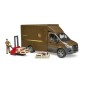 Camion UPS Mercedes Benz Sprinter avec conducteur et accessoires Bruder 1:16