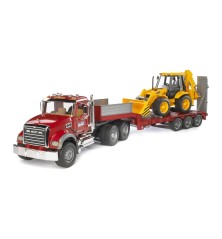 Mack Granite avec plateau et JCB 4CX