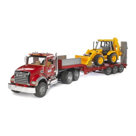 Mack Granite avec plateau et JCB 4CX