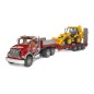 Mack Granite avec plateau et JCB 4CX