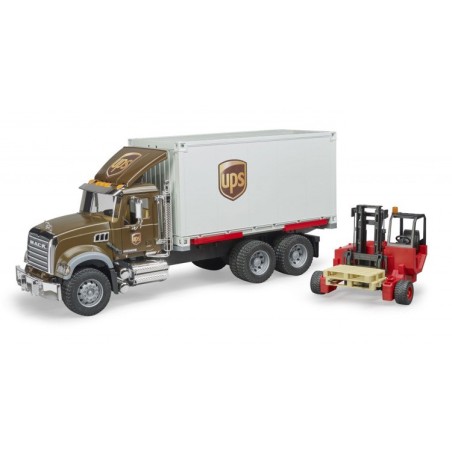 Camion Mack Granite UPS avec chariot élévateur