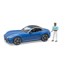 Roadster bleu métallisé Bruder avec chauffeur
