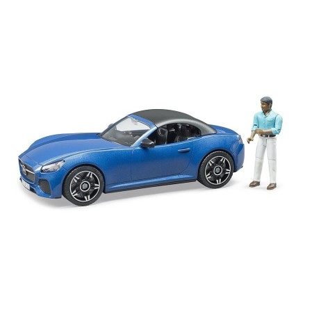Roadster bleu métallisé avec chauffeur