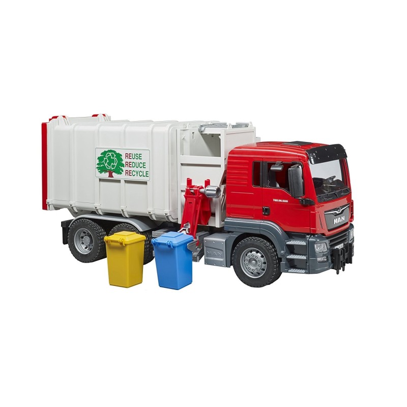 Camion poubelle MAN TGS avec 2 poubelles