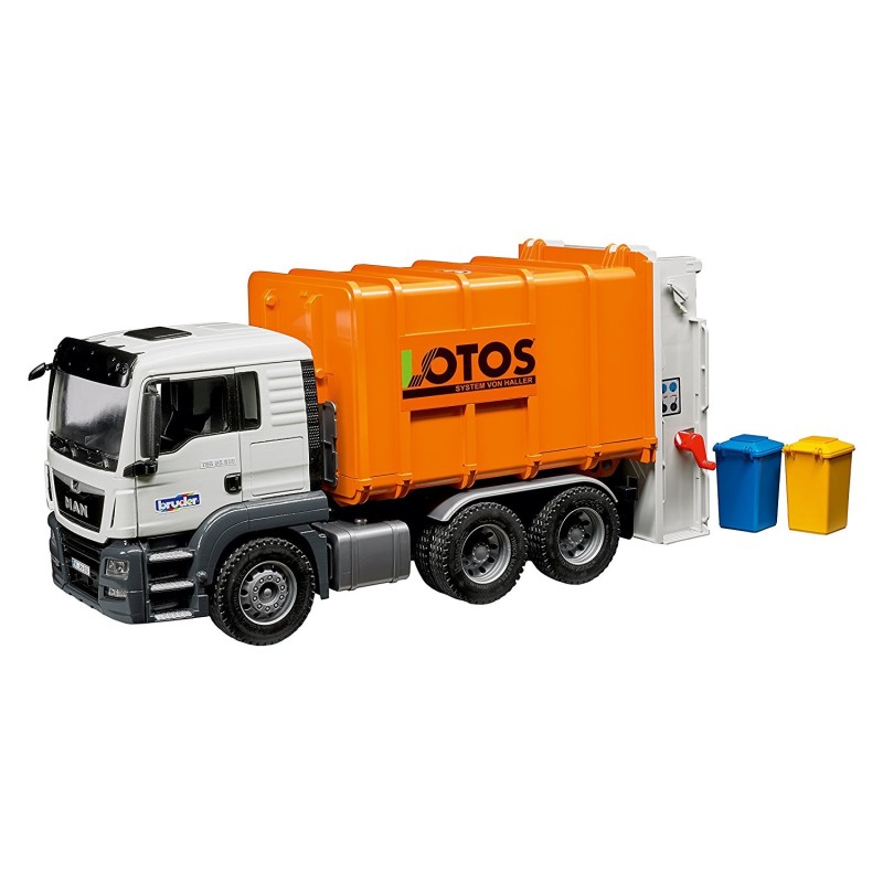 MAN TGS camion poubelle avec chargement arrière (orange)