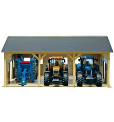 Hangar en bois pour 3 tracteurs