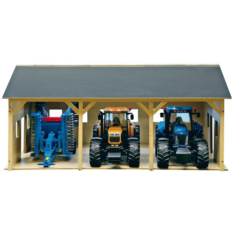 Hangar en bois pour 3 tracteurs