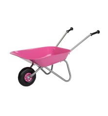 Brouette en métal rose
