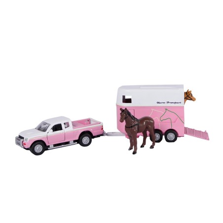 Mitsubishi L 200 avec remorque à chevaux