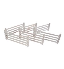 Barrière blanche en bois