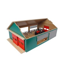 Etable ouverte avec toile brise vent