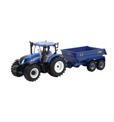 Tracteur New Holland T6 avec remorque