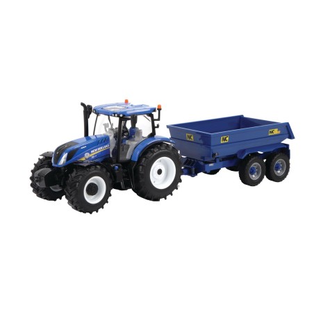 Tracteur New Holland T6 avec remorque