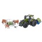 Pack Tracteur Valtra vert métallique avec accessoires
