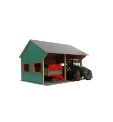 Hangar en bois 2 tracteurs