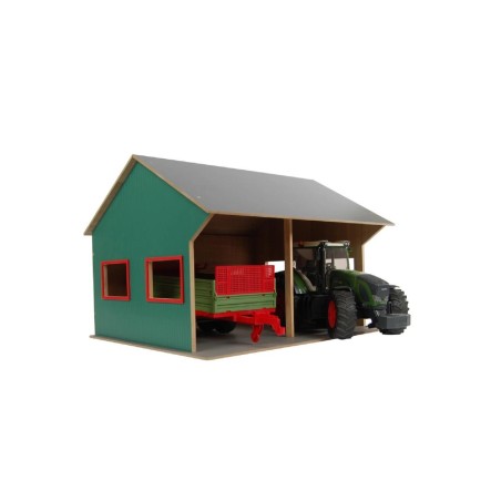 Hangar en bois 2 tracteurs