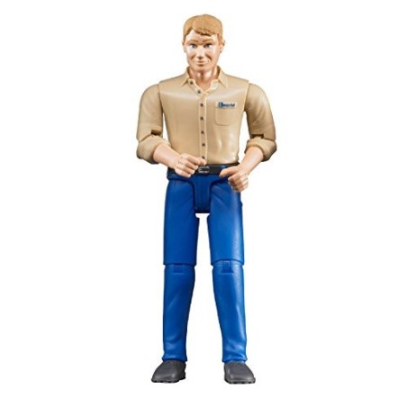 Homme avec jean bleu