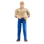 Homme avec jean bleu