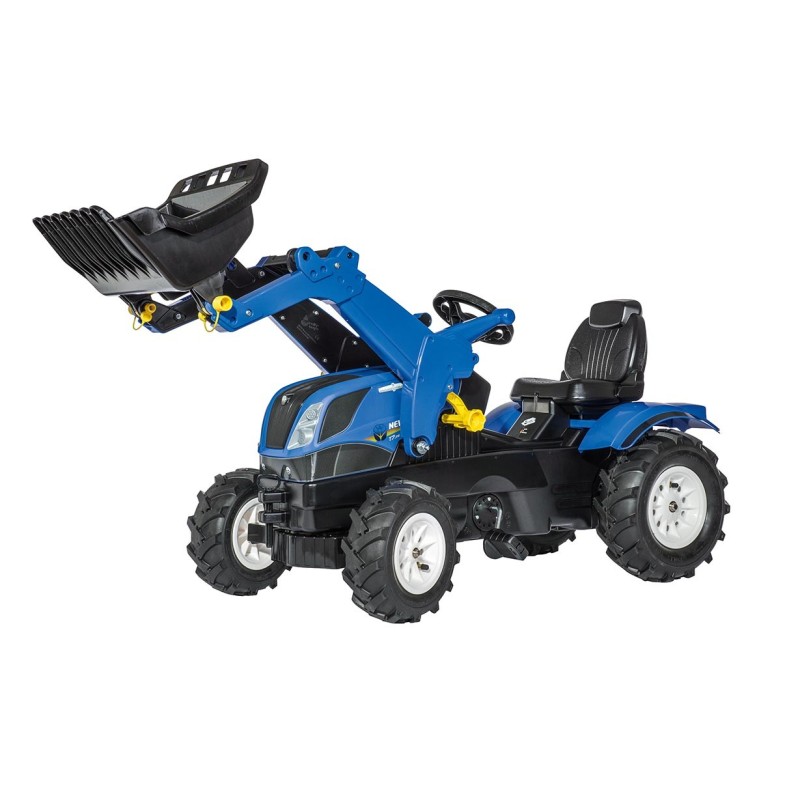 Tracteur New Holland avec pneus souples et chargeur