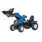 Tracteur New Holland avec pneus souples et chargeur